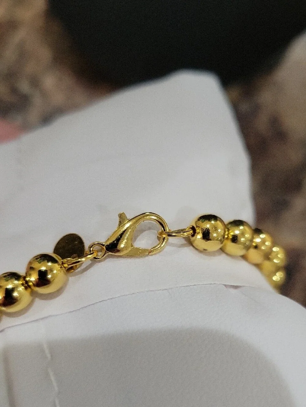 Gold Bead Bracelet - Women's Jewelry